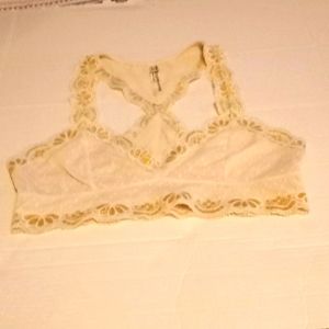 Free People Size Medium Color Cream And Gold